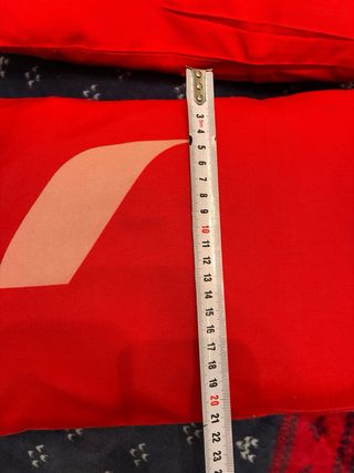 2 Cojines Plumas Rojo y Blanco