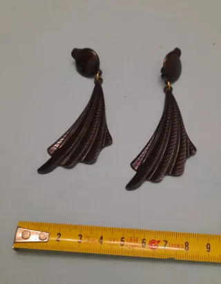Pendientes pinza negros ⁰