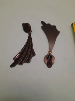 Pendientes pinza negros ⁰