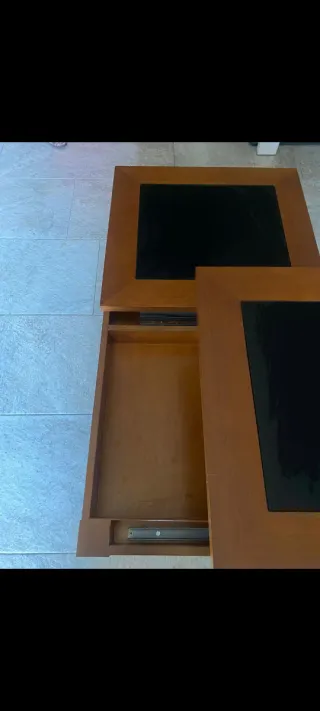 Mesa de centro madera y cristal