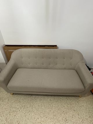 Sofá Sklum Beige Tela. SOLO SABADO Y DOMINGO.