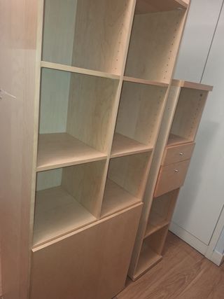 Estanterías modulares de madera