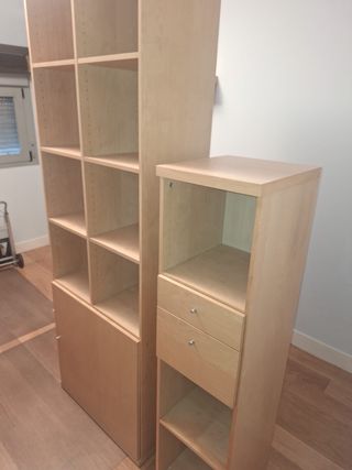 Estanterías modulares de madera