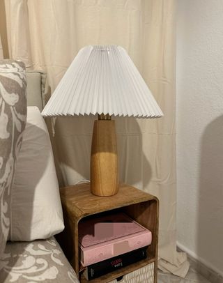 Lámpara Mesita Noche Madera Jillian SKLUM