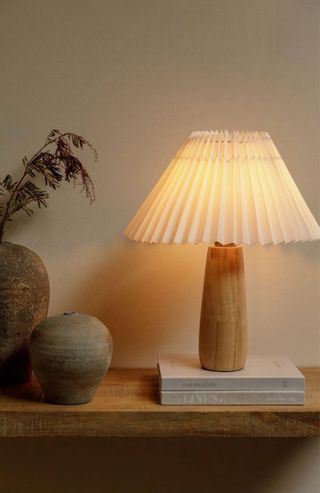 Lámpara Mesita Noche Madera Jillian SKLUM