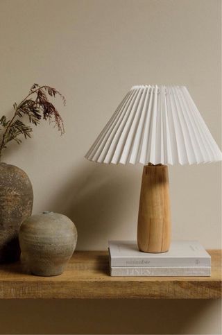 Lámpara Mesita Noche Madera Jillian SKLUM