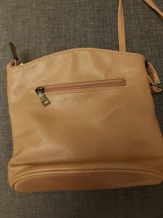 Borsa a tracolla marrone e gialla