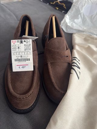 Mocasines Zara Marrones Talla 38