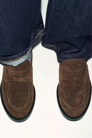 Mocasines Zara Marrones Talla 38