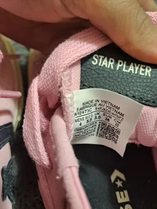 Converse Rosa Talla 36 Nuevas