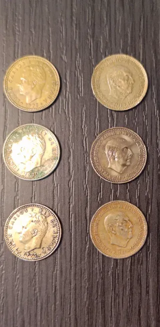 Lote Antiguas Monedas 1 peseta