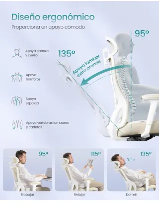 Silla de oficina ergonómica SONGMICS