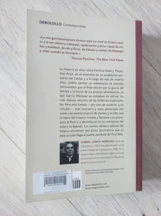 El amor en los tiempos del cólera. García Márquez.