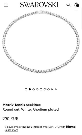 Collar Swarovski Matrix Plata