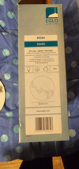 Lampada EGLO MARS E27 Plafoniera/Parete