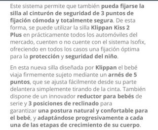 Silla de coche Klippan Kiss 2 Plus