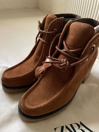 Botín Zara Marrón Tacón