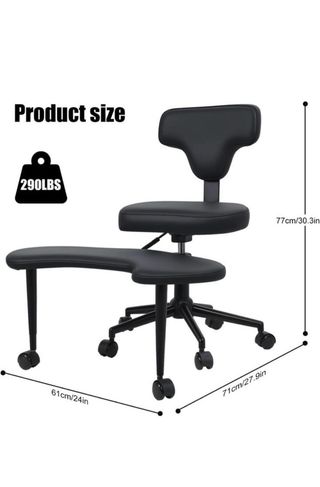 Silla ergonómica de escritorio negra