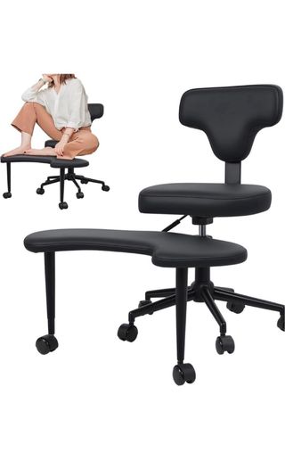 Silla ergonómica de escritorio negra