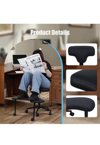 Silla ergonómica de escritorio negra