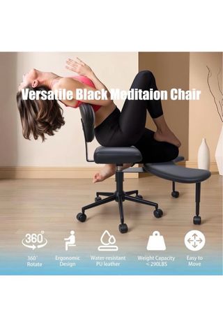 Silla ergonómica de escritorio negra