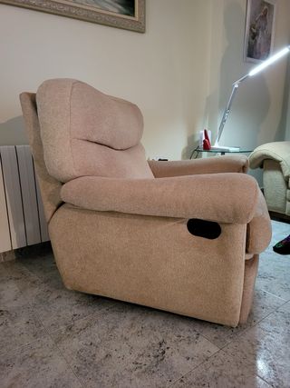 Sillón reclinable eléctrico beige