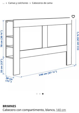 Cabecero Brimnes Ikea Blanco