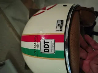 Casco Moto Jet Retro beige T.T.CO