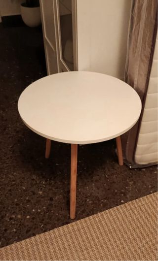 Mesa auxiliar redonda madera