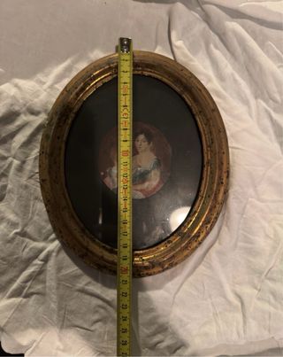 Miniatura ovale '800 madre e figlio