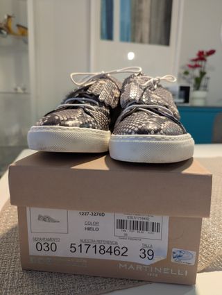 Zapatillas Martinelli Piel Serpiente Talla 39