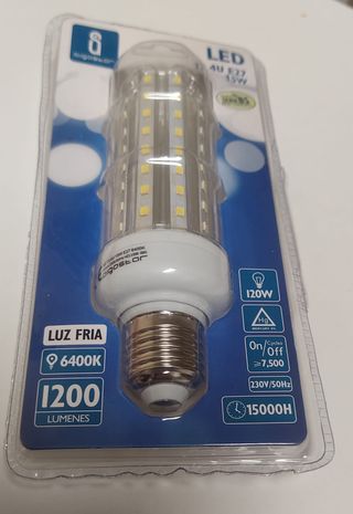 Bombilla LED Aigostar 15W E27 Luz Fría 6400K (4ud)