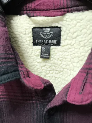 Chaqueta Threadbare cuadros roja y negra