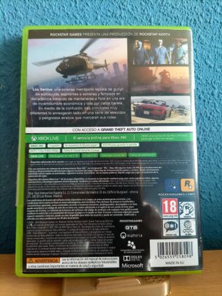 Grand Theft Auto V Xbox 360 con mapa