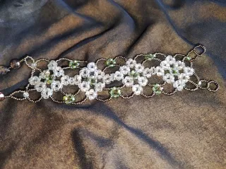 Pulsera artesanal Swarovski perlas y cristales