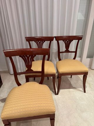 Juego de 8 sillas de comedor de madera