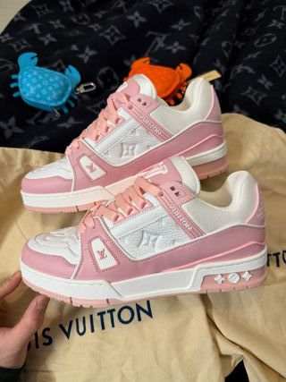 Louis Vuitton Zapatillas Rosa y Blanco