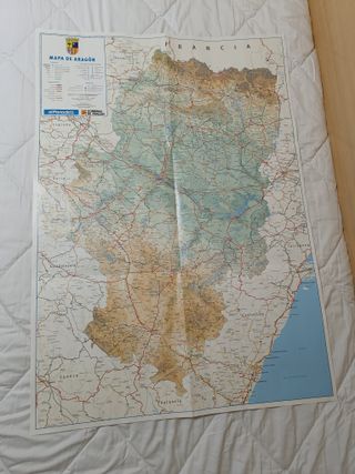 Mapa de Aragón grande 100 cm