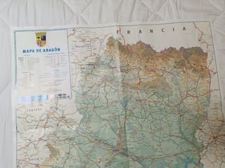 Mapa de Aragón grande 100 cm