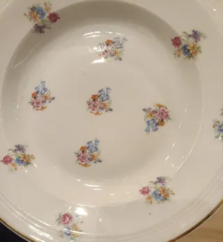 4 Platos Hondos Porcelana Francesa B.F.