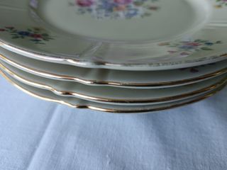 4 Piattini da dessert floreali