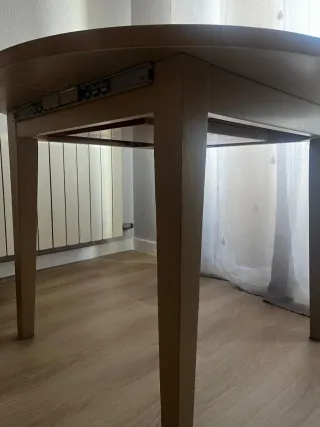 Mesa redonda extensible madera