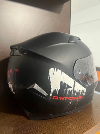 Casco de moto integral negro Astone