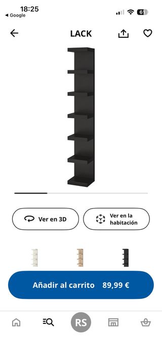 Estantería LACK Ikea Negra