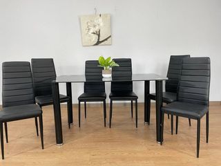 OFERTA DE MESA DE CRISTAL TEMPLADO + 6 SILLAS