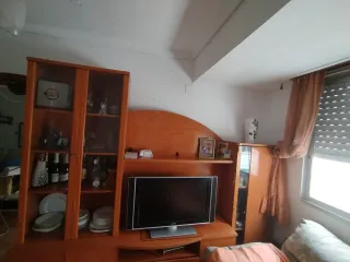 Mueble Salón Modular Vitrina y TV Madera