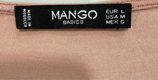 Blusa/camisa manga larga 3/4 color rosa. Talla L