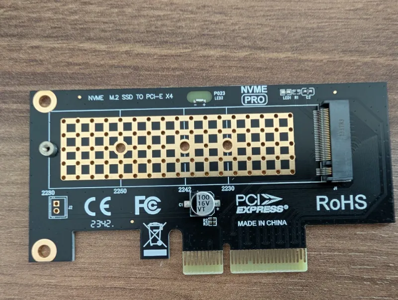 Tarjeta JEYI M.2 NVMe a PCIe 4.0/3.0 afbeelding 2