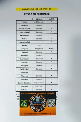 Lenovo Thinkpad E495 14 Ryzen5 16GB RAM 500GB SSD