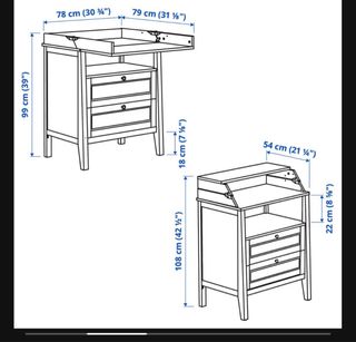 Cambiador con cajones y estrellas Ikea